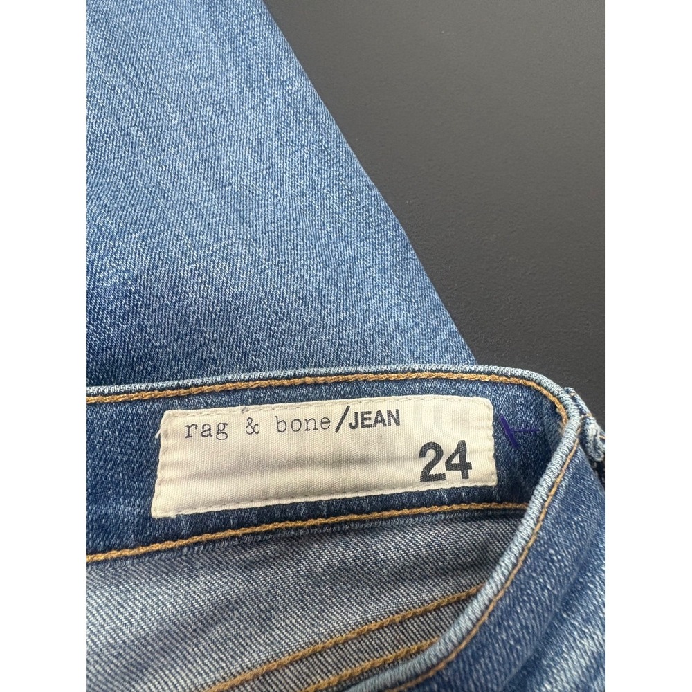 Rag & Bone Jean Women's Blue Denim Jeans Size 24 | Designer Skinny/Classic Fit